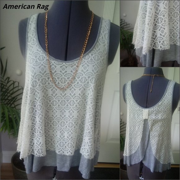 American Rag Tops - American Rag Open Back Tank